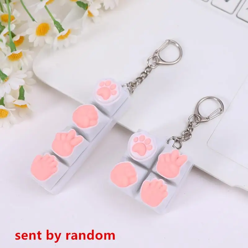 YENİ Taşınabilir Klavye Tıklayıcı Fidget Anahtarlık Seti Düğmeleri Duyusal Stres Giderici Ofis Seyahat Oyuncak Çantası İçin İdeal Pandent