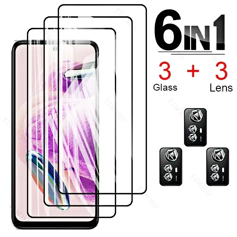 

Закаленное стекло для Xiaomi, Защитная пленка для объектива камеры, Redmi Note 12 S, 12, 12Pro Plus, 6 в 1