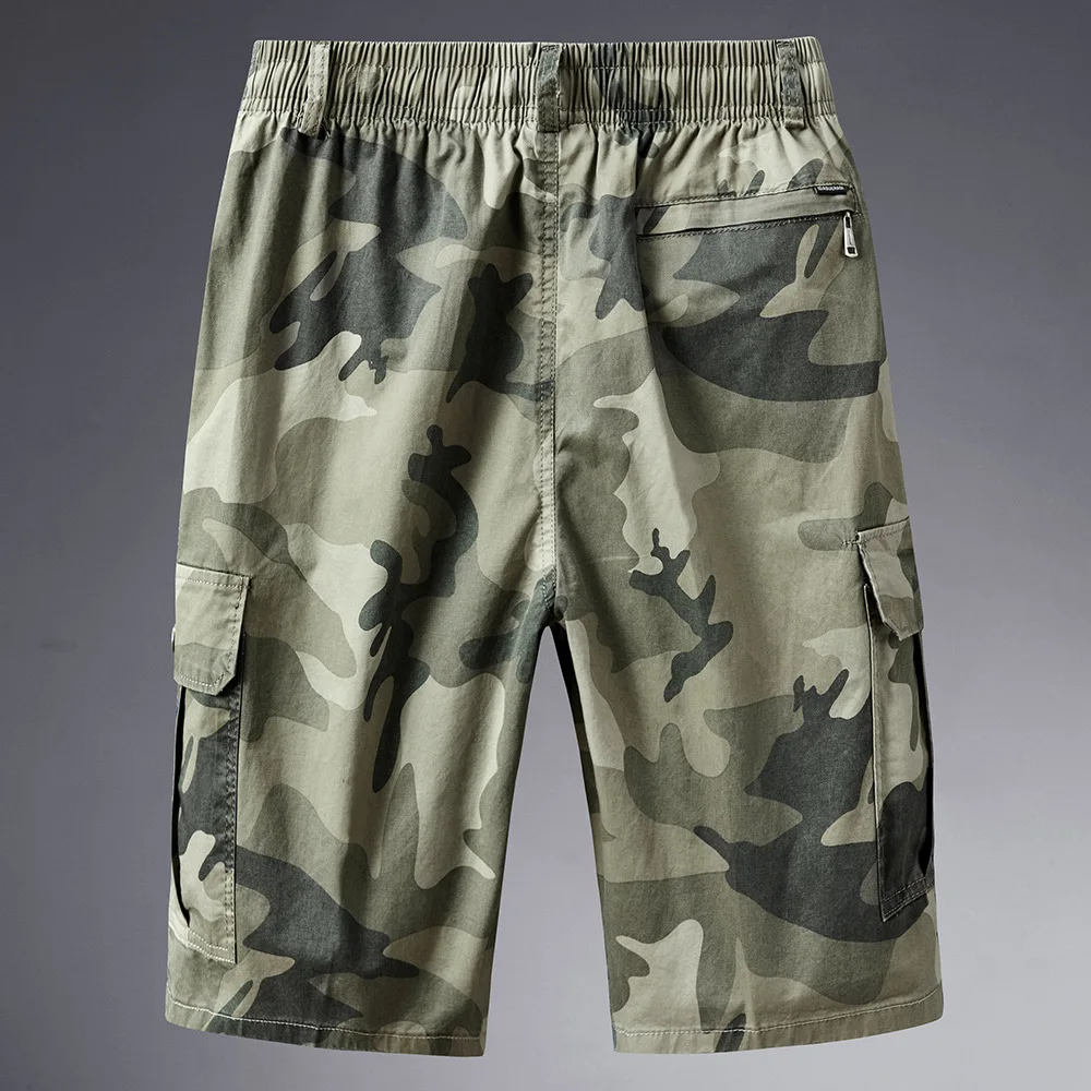 Summer Men Camouflage Shorts Large Multi Pocket Cotton Thin Comfortable Breathable Casual Fashion Cargo Pants Bermuda