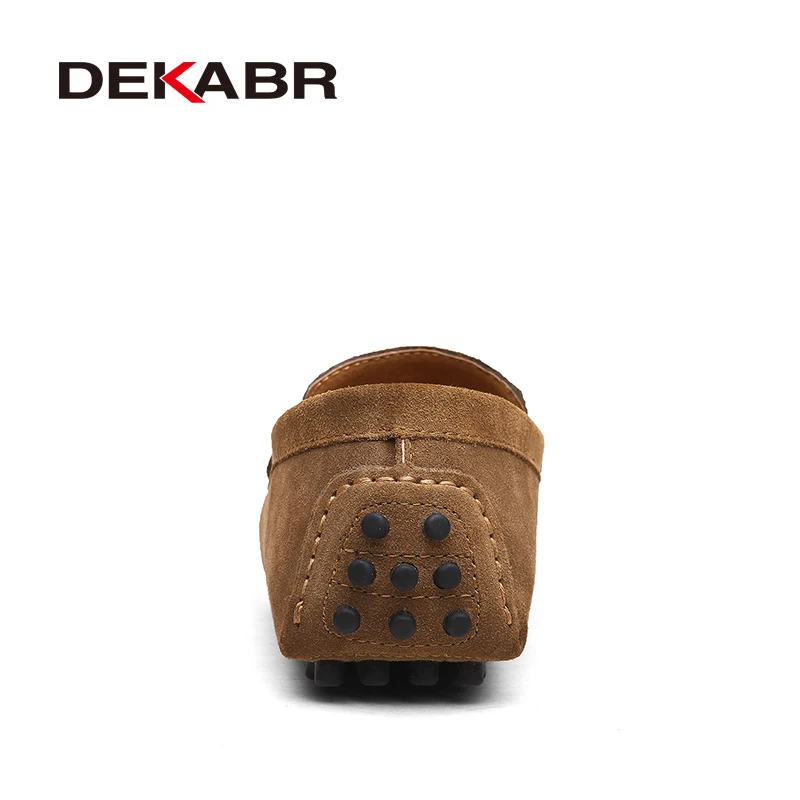 DEKABR 남성용 소프트 로퍼 모카신, 고품질 가죽 신발, 따뜻한 플랫 드라이빙 슈즈, 라지 사이즈 49, 봄 가을
