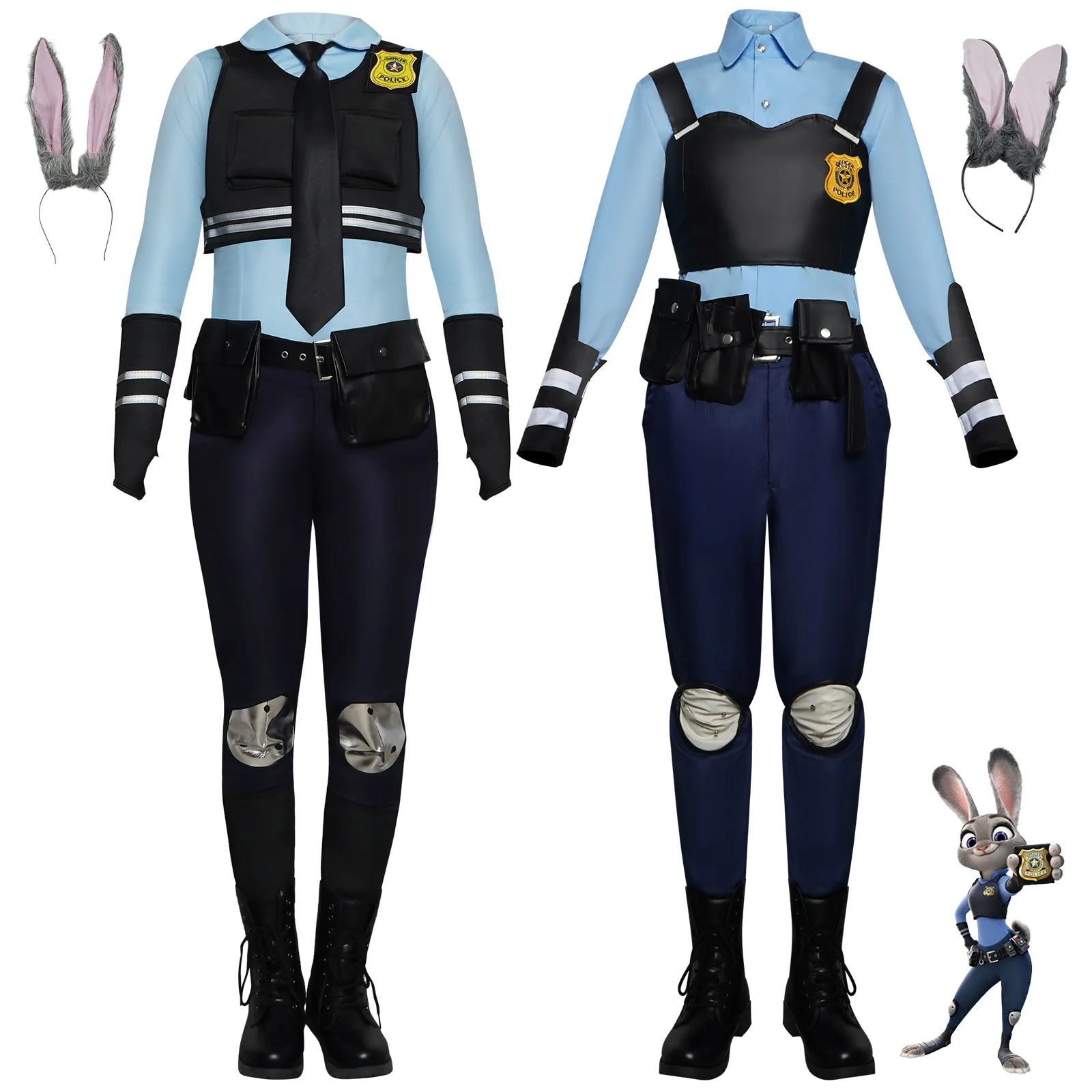 

Anime Movie Toy Story Rabbit Police Officer Judy Hopps Cosplay Costume Dress Uniform Suit Woman Woody Skirt Halloween Clothes