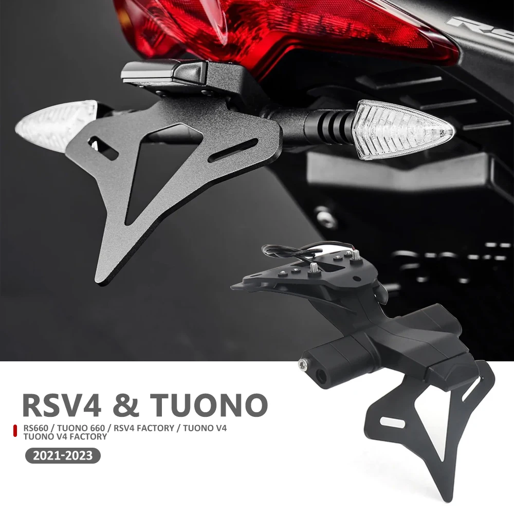 

New License Plate Holder Fender Eliminator Rear Tail Tidy LED Light For APRILIA RSV4 Tuono V4 RS660 TUONO 660 2021 2022 2023