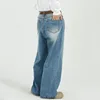 IEFB Male Jeans Casual Gradient Color Pockets Button Men Straight Denim Pants Korean Trendy Men's Trousers Spring 2024 9C4737 5