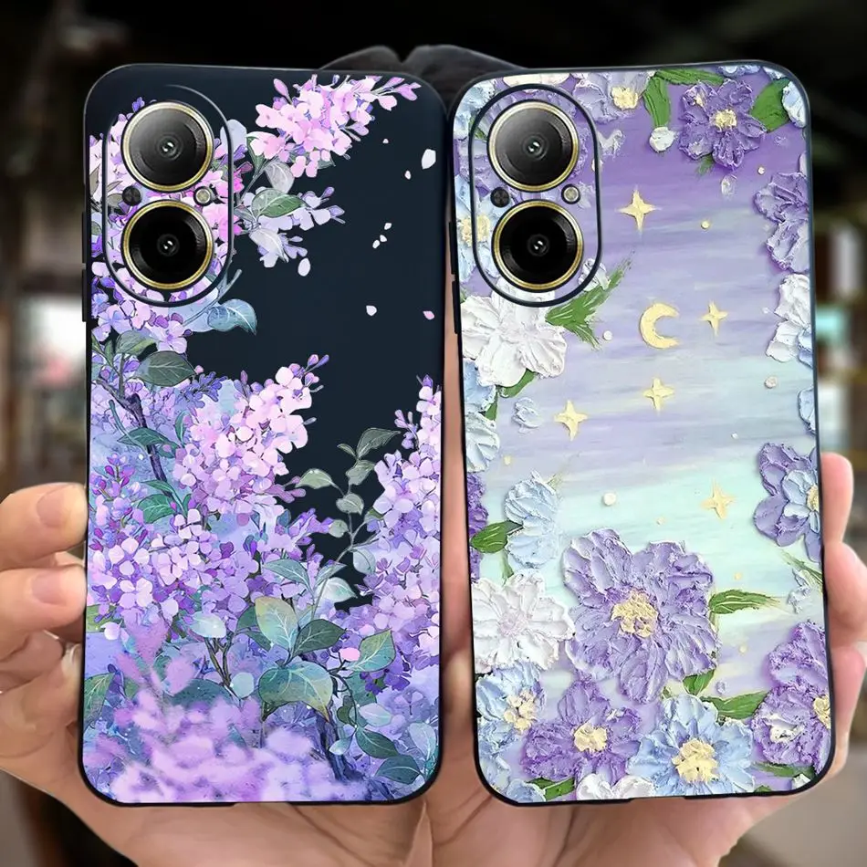 Fashion Moon Pattern Soft Silicone Protective Back Cover