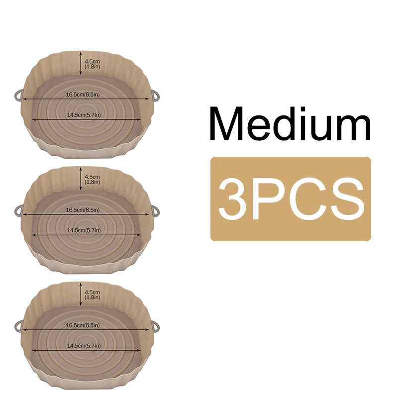 Brown-Medium-3PCS