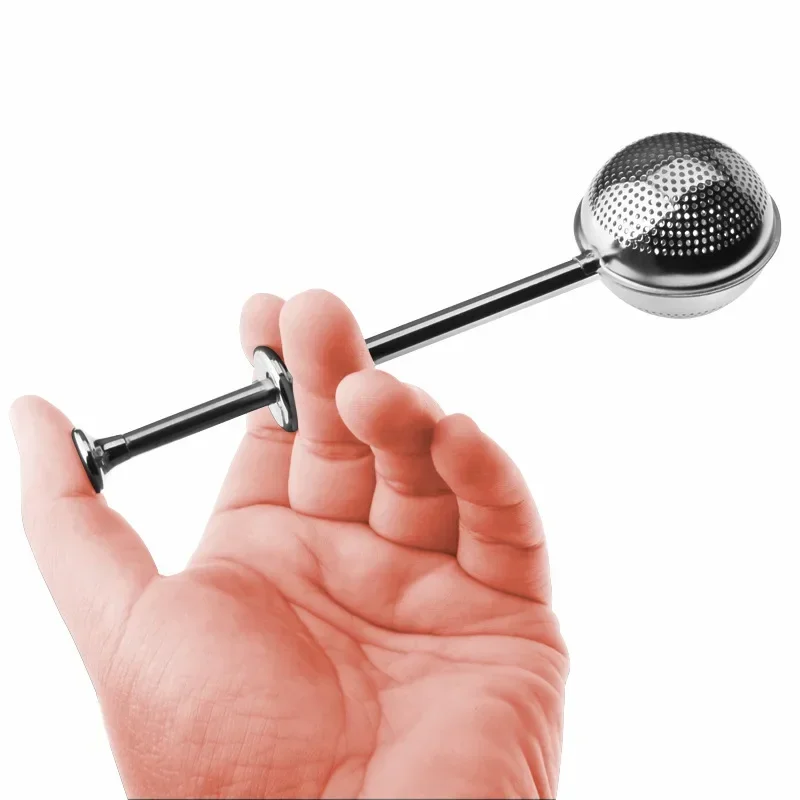 Telescopic Ball Tea Infuser Stainless Steel Tea Strainer Mesh Teaspoon Filter Metal Loose Leaf Bag Strainer Kitchen Teaware