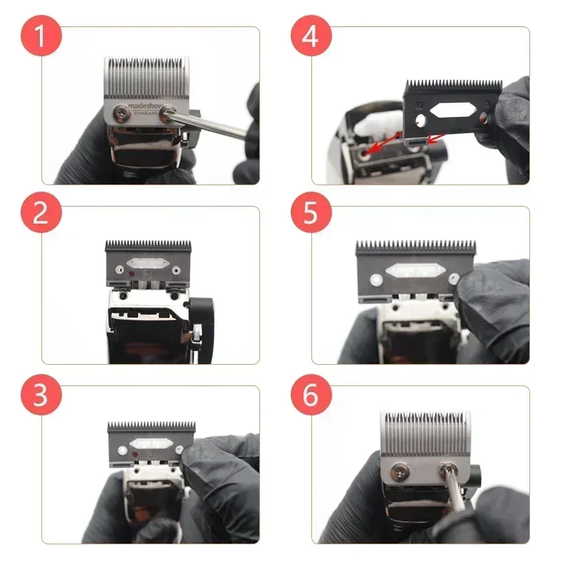 Replacement Movable Ceramic Blades for MADESHOW M10 M5f KM2296 Professional Clipper Trimmer Hair Cutting Machine Head Cutters 5