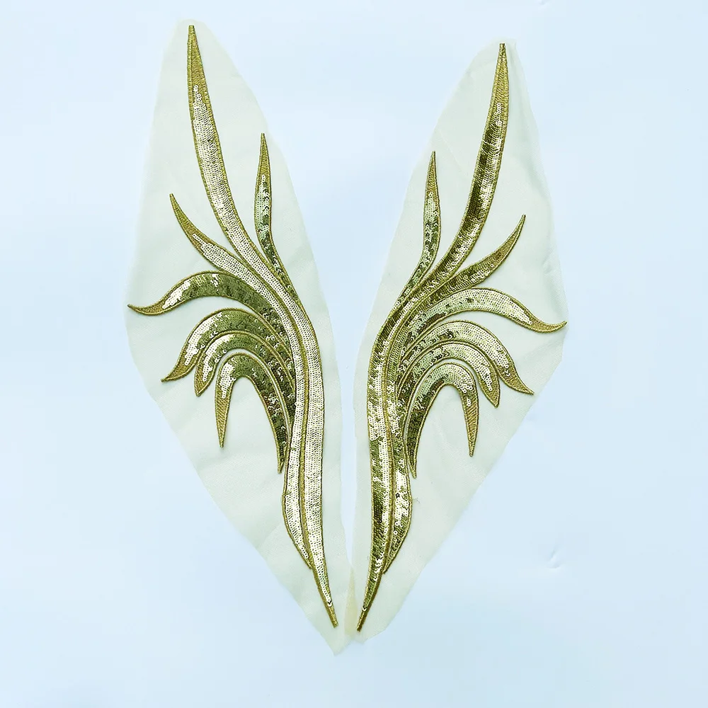 

Lychee Life 1 пара ярко-синих блесток, кружевная ткань с вышивкой, Аппликации, благородный сексуальный воротник, нашивки для свадьбы