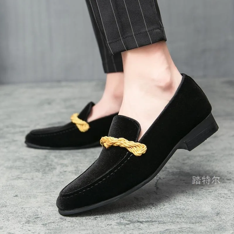 Designer Suede Men Loafers Green Pointed Wedding Oxford Leather Shoes for Classic Men Casual Loafers Formal Dress Footwear