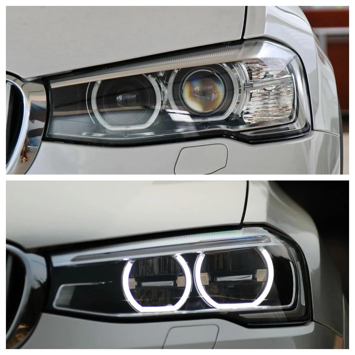 Auto Koplamp Wenkbrauw Ooglid Cover Trim Voor BMW X3 F25/X4 F26  2014 2017 10099198943582 Stuks