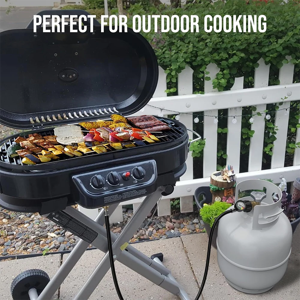 Propane Tank Gauge Level Indicator Gas Pressure Meter Universal Propane Gauge for RV Camper Cylinder BBQ Gas Grill Heater