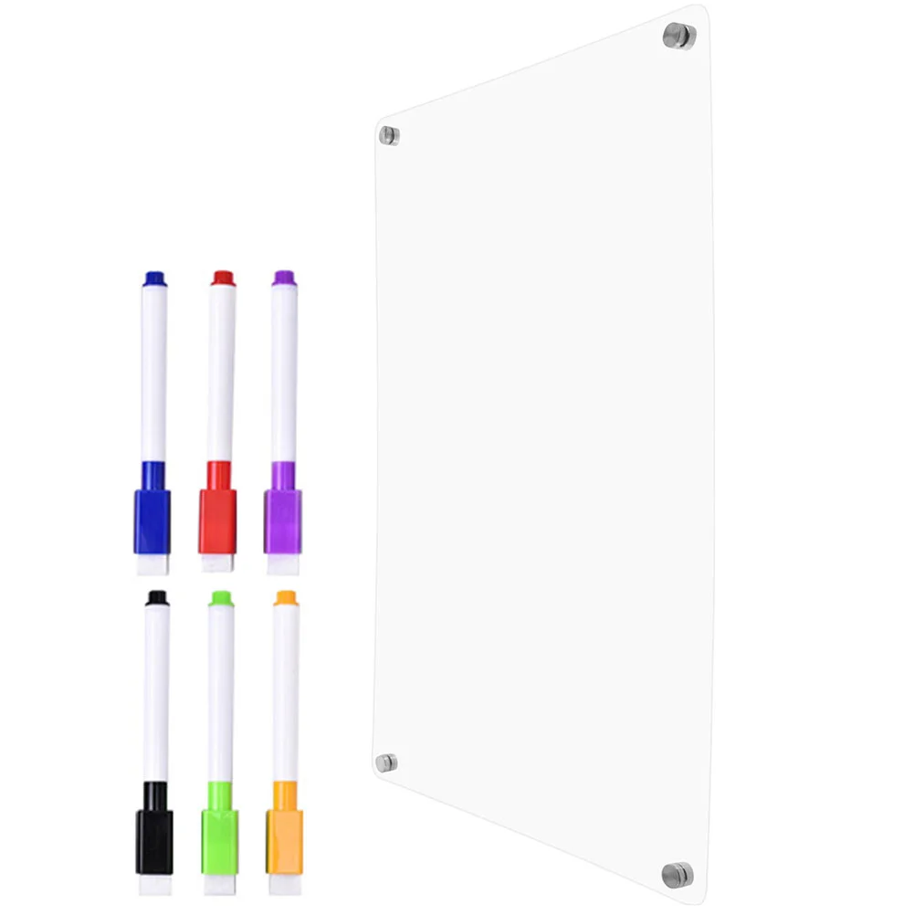 

A3/A4 Fridge Acrylic Magnetic Whiteboard Dry Erase Board Daily Board Erasable Magnetic Planner Board Memo Grocery List