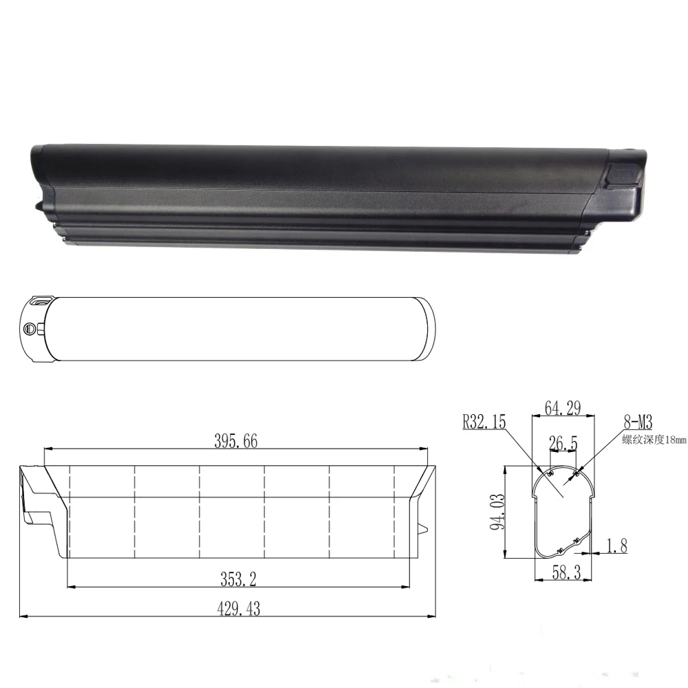 Lithium-ion Battery 36V 14.5Ah Ebike Integrated for Fafrees F28 Pro Electric Bike Bicycle