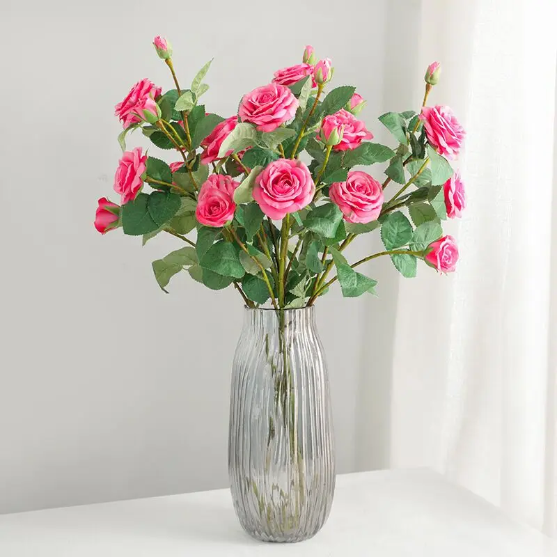 Pink Floyd Rose Home Decoration 75Cm Petali Di Seta Fiore Artificiale Matrimonio Bel Display Party Event-Indaco