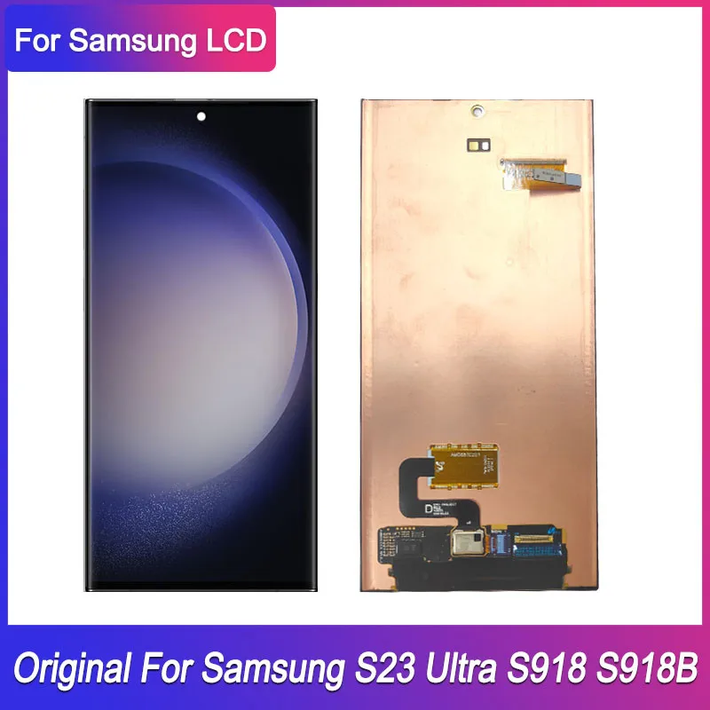 Original For Samsung Galaxy S23 Ultra 5G LCD S918B S918B/DS S918 Display Touch Screen Digitizer
