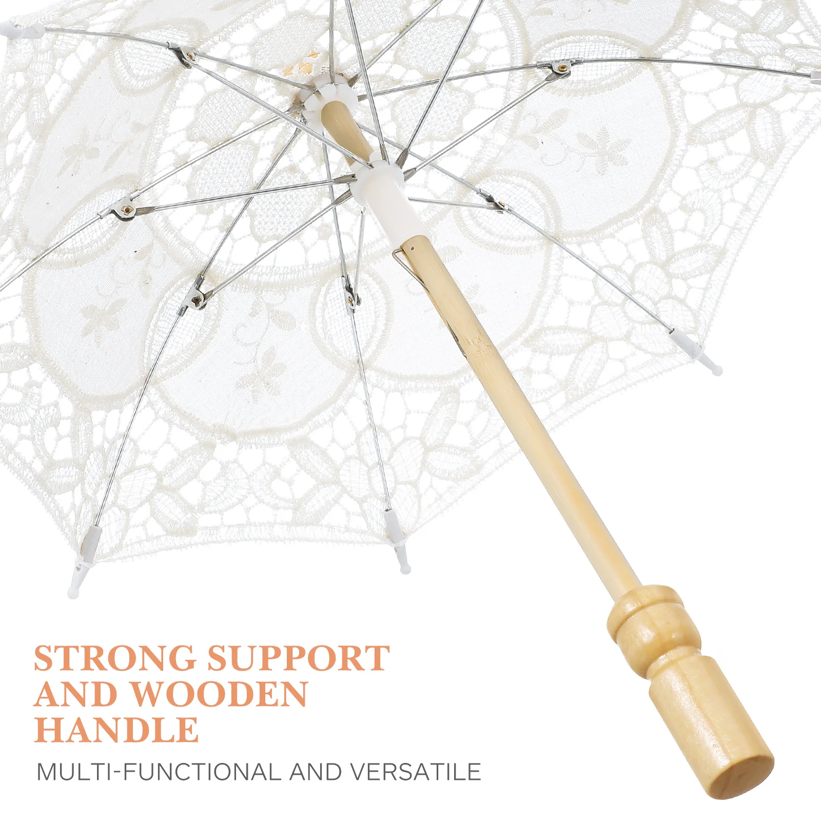 Wedding Small Cotton Umbrella Miss Mini White Decor Parasols Wooden Embroidery Craft mini umbrella mini sun umbrella
