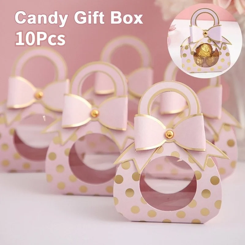 10PcsLotWeddingFavorBoxandBagsChocolateCandyBoxesforWedding