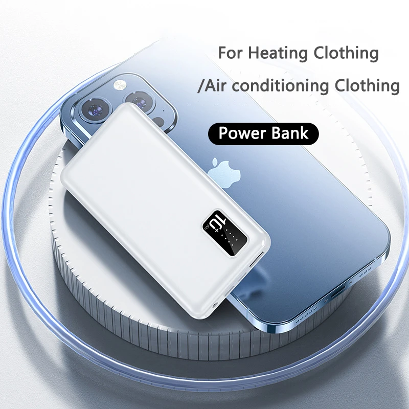 Powerbank 20000mAh 5V Per Gilet Riscaldato, Batteria Esterna Per Abbigliamento Termico, Ricarica Smartphone E Dispositivi Riscaldanti, Accensione Automatica, Portatile E Sicuro