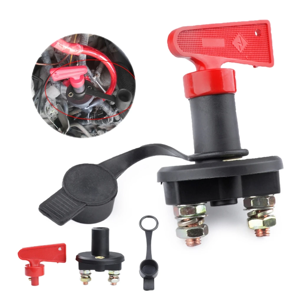 300A 12V Red Key Cut Off Kill Battery Switch Main Vehicle Modified ...