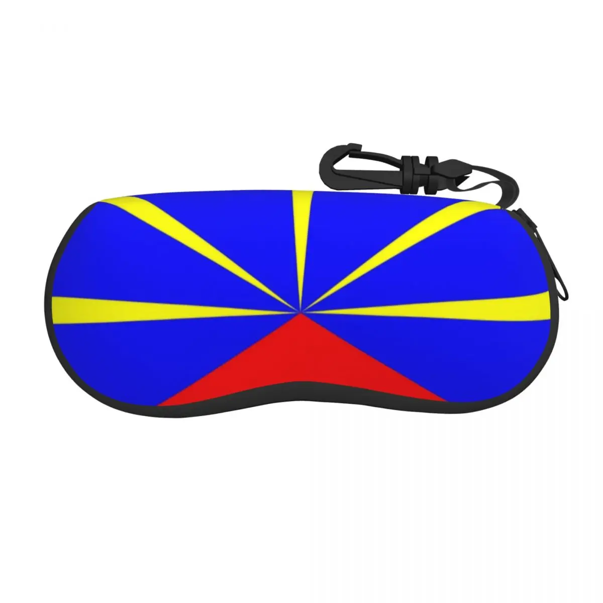 

974 Reunion Island Flag Eyeglass Glasses Case Men Women Soft Reunionese Proud Sunglasses Protective Box