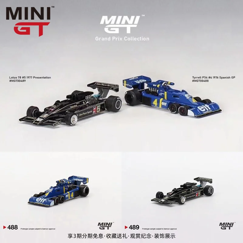 MINIGT 1/64 Alloy Car Model Toy Lotus Tyrrell No. 4 JPS P34