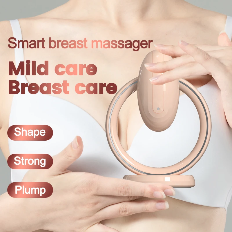 

EMS Micro Current Sonic Vibration Breast Massager Nano Red Light Breast Lifting Instrument Smart Remote Contro Four Modes New