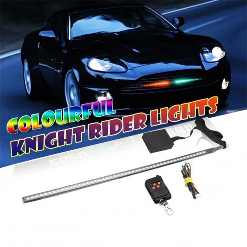 7 Color RGB 48 LED Knight Night Rider LED Strip Scanner Lighting Bars