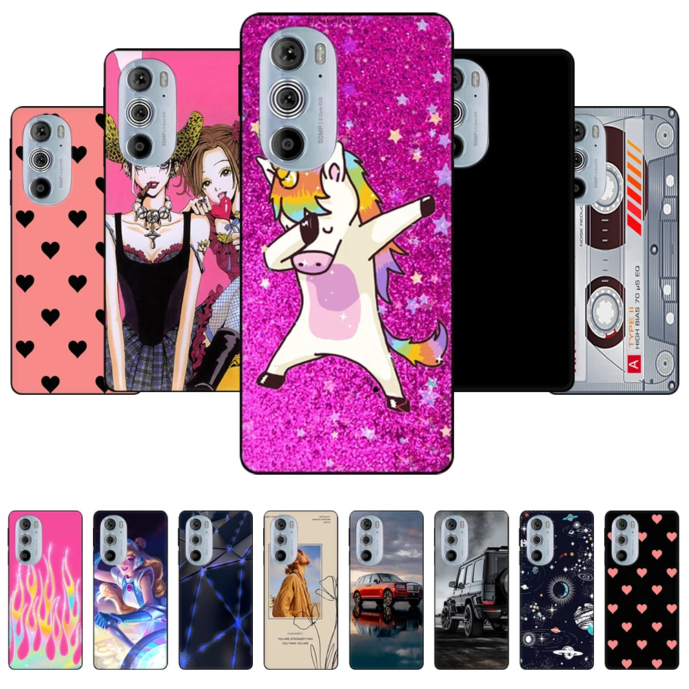 Per Motorola Edge 30 Pro Cover Posteriore Del Telefono Per Motorola Edge Plus 2022 Custodia Edge30Pro 5G Edge + Custodia Morbida In Silicone Nero Tpu