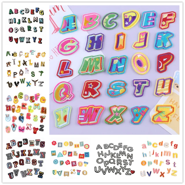 Alphabet Letters Embroidered  Alphabet Letter Patch Small - Embroidered Iron  Patch - Aliexpress