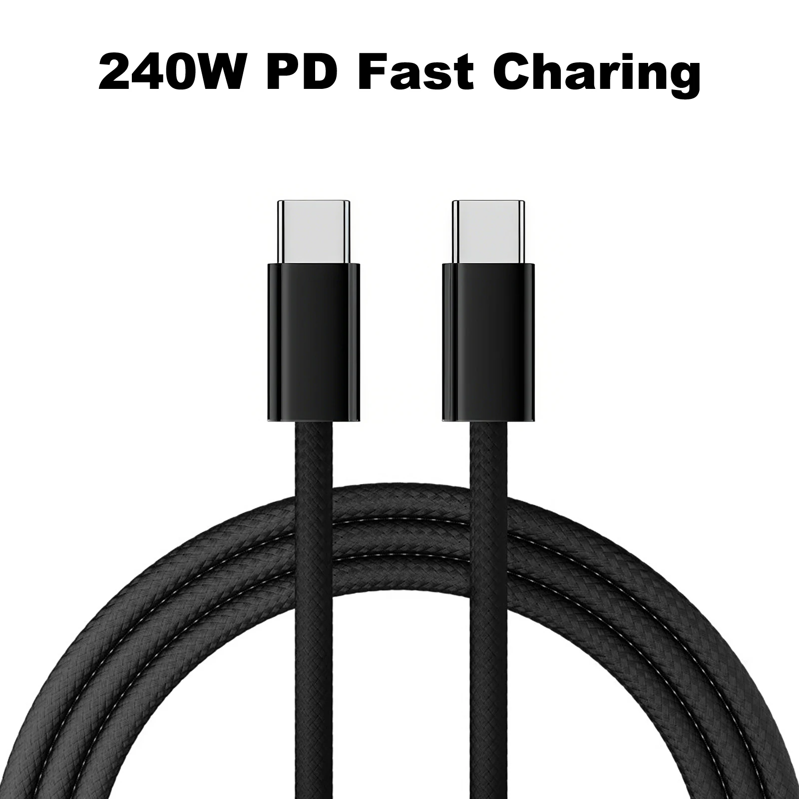 240W USB C to Type C Fast Charging Cable,5A Braided Charger Cord Compatible with iPhone 17/16/15,Sumsung Galaxy S25/Z Flip
