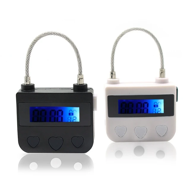 Smart Time Lock LCD Display Time Lock Multifunction Travel Electronic Timer, Waterproof USB Rechargeable Temporary Timer Padlock 3
