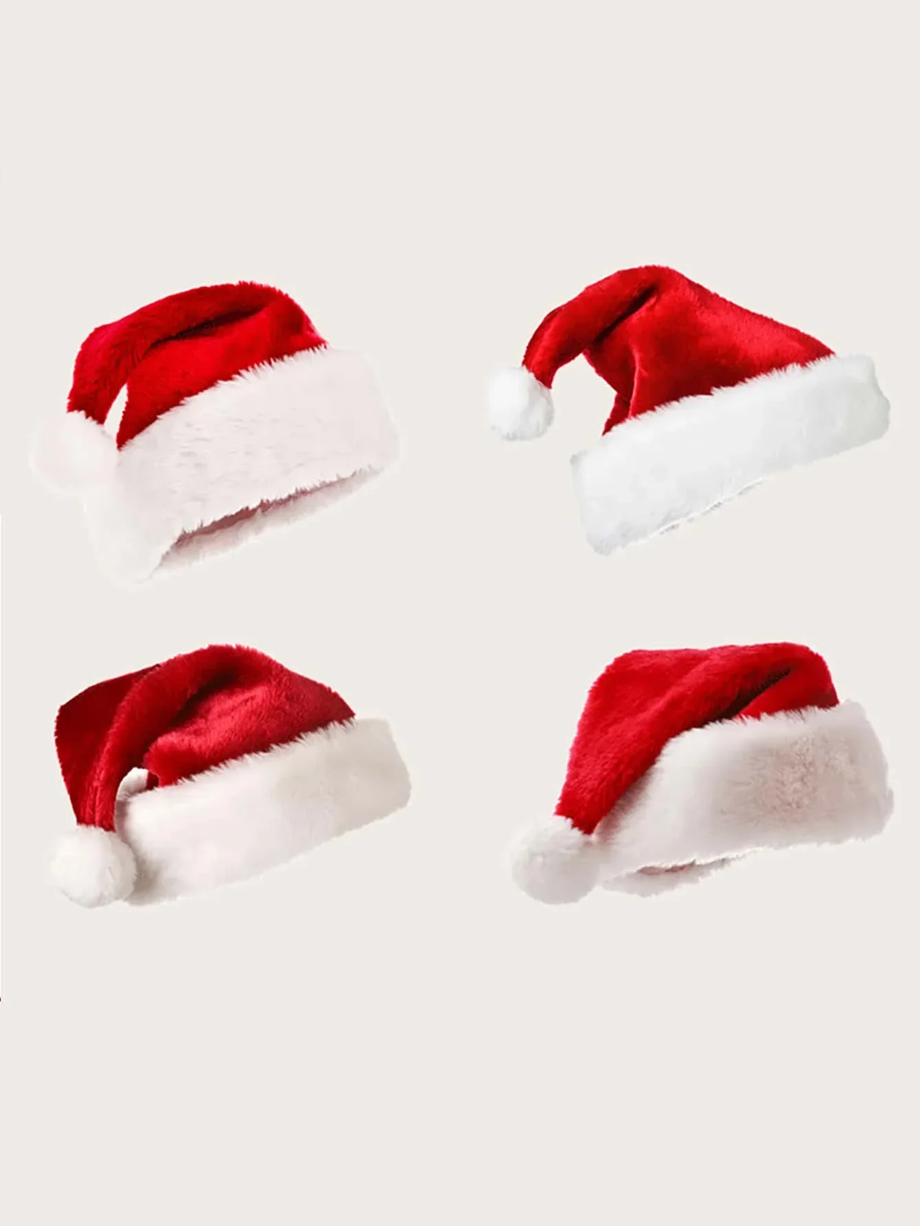 1pc-Christmas Plush Hat Santa Novelty Hat Kids Christmas Decorations For New Year Home Santa Claus Gift Party Supplies