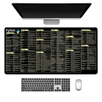 Python Programing Mouse Pad Large for Pycharm Shortcuts Cheat Sheet Keyboard Mousepad Software Web AI Engineer Desk Mat Office 2
