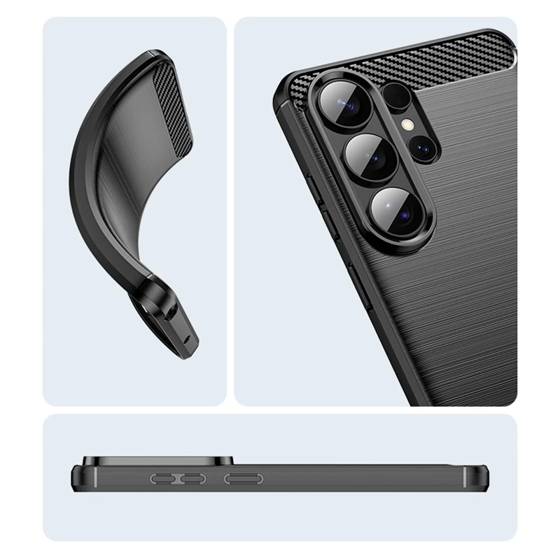 Shockproof Silicone Brushed TPU Protective Phone Case Bumper Cover