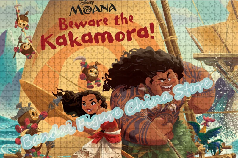 Disney Princess Moana Educational Puzzle Ocean Adventure Anime Jigsaw Puzzles for Kids Stress Relief Toys Decompressed Gifts