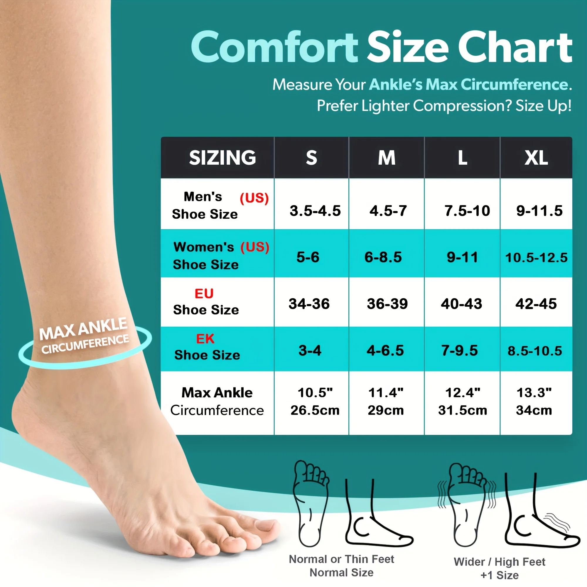 1Pair Ankle Compression Socks Compression Foot Sleeves with Arch And Ankle Support Open-Toe Design Neuropathy Socks