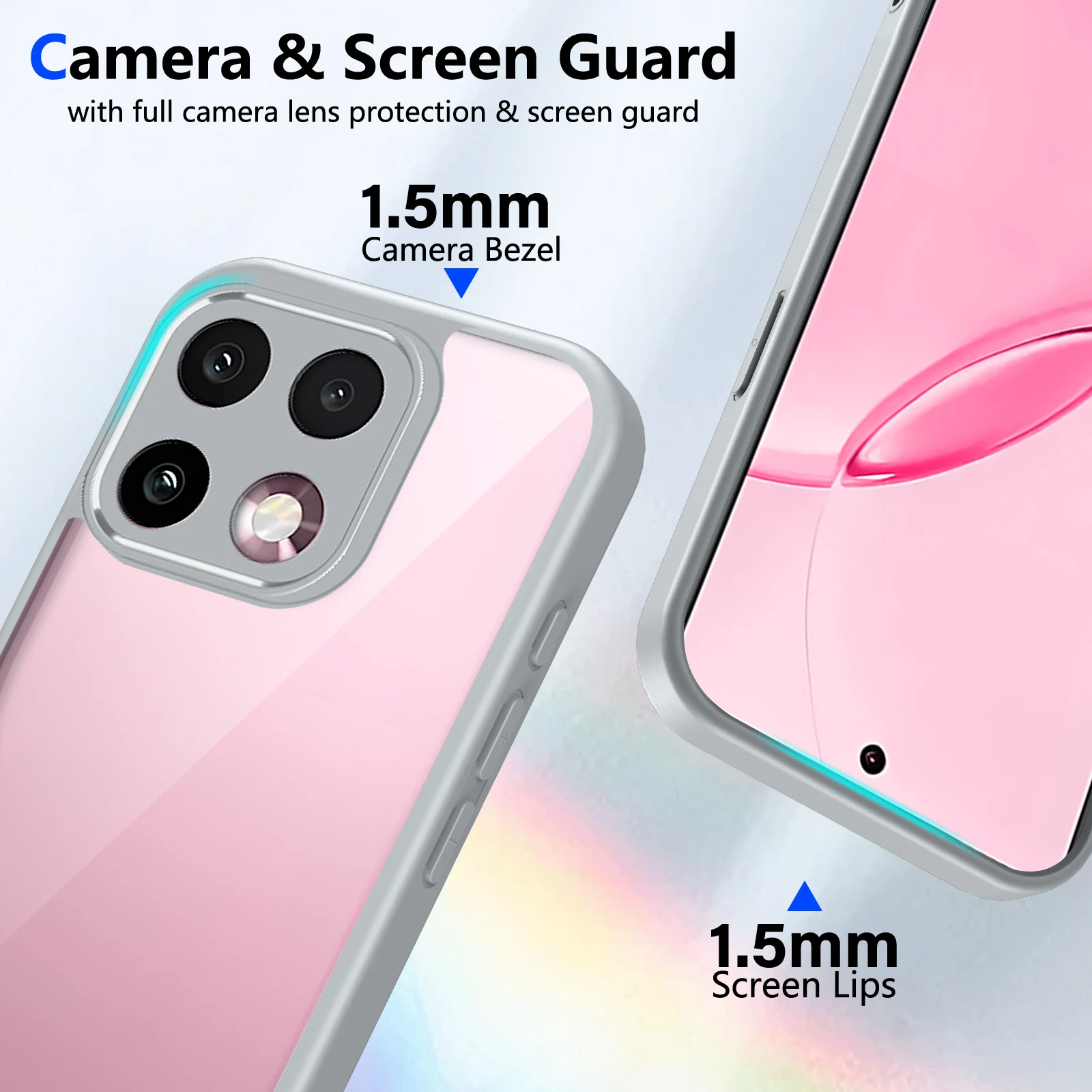 Luxury Transparent Ultra-Thin Shockproof Case with Corner Airbag Design