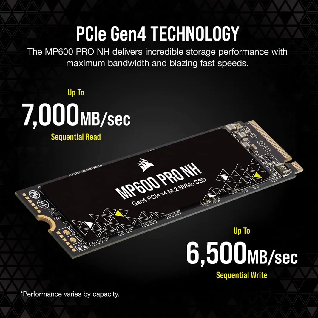 Corsair MP600 PRO NH 8TB PCIe Gen4 x4 NVMe M.2 SSD 高密度 TLC NAND M. - 2