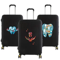 Fashion Unisex Suitcase Cover Teeth Pattern Luggage Protective Cover Elastic Dust Bag Case for 18-32 Inch Travel Accessories