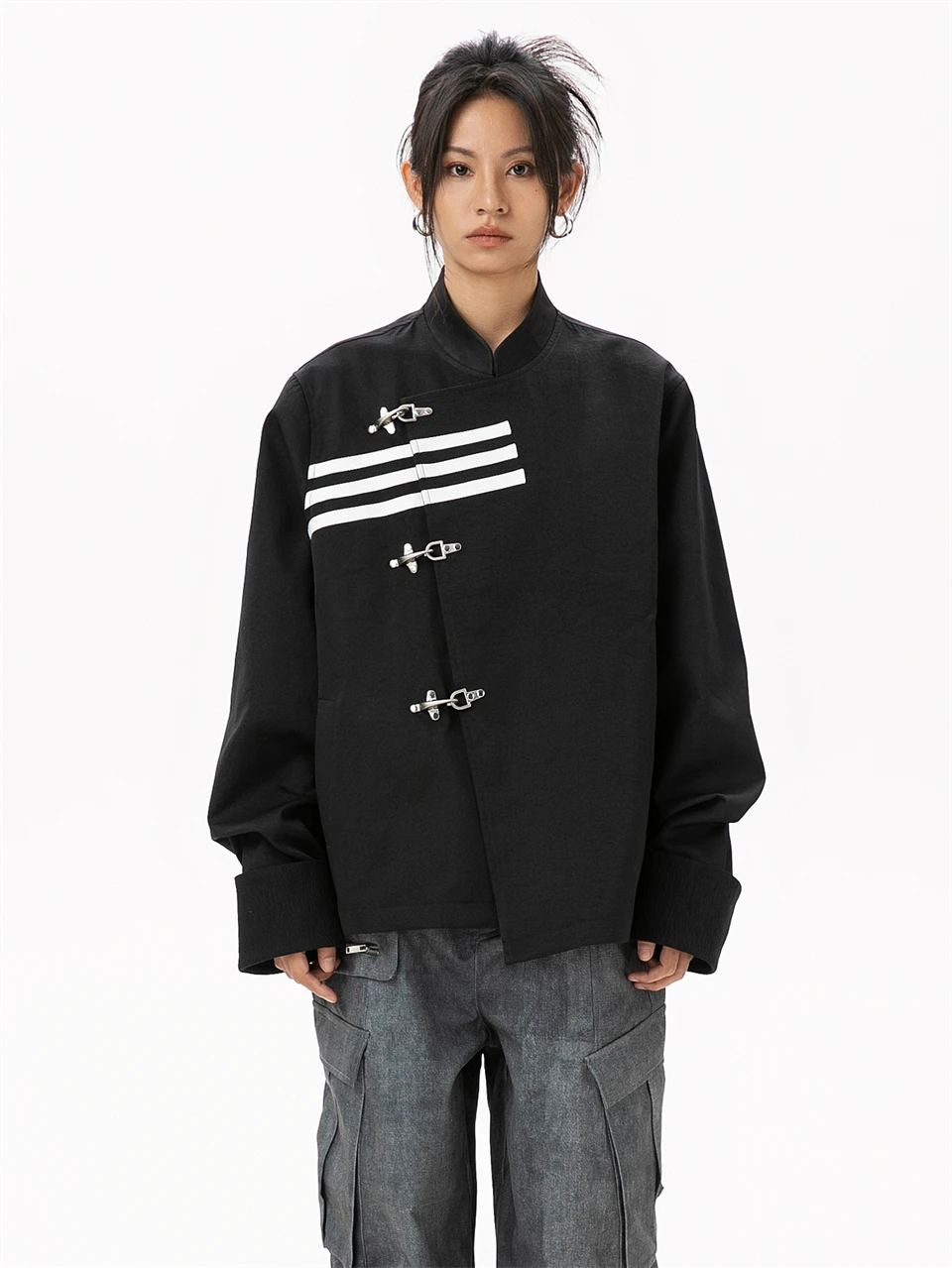 Oversized Womens Blazer - Stylish Chinese Style Jacket for 2024 Fashion Trends