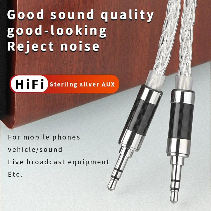 

Насыщенный серебристый 3,5 мм Aux-кабель, наушники, динамик, MP3 3,5 Jack шнур