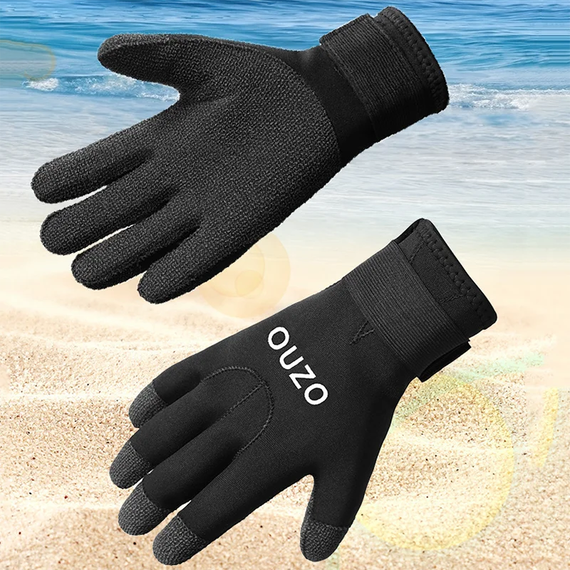 5mm Thicken Kevlar Diving Gloves Keep Warm Wearable Scratch Proof Gloves Fish Hunting Diving Scuba Snorkeling Accessories 5