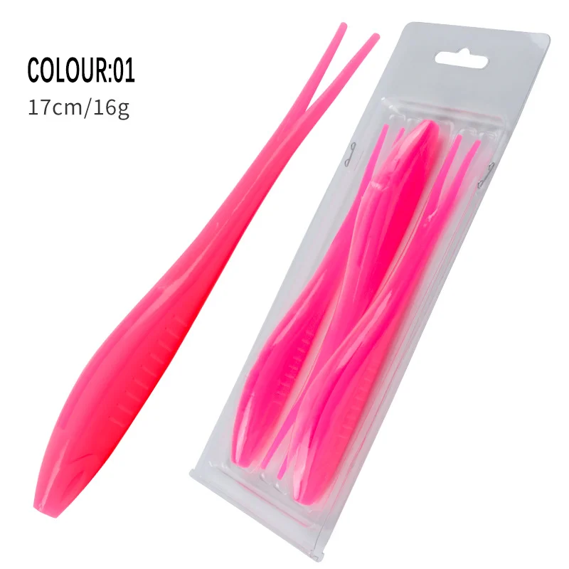 3Pcs Floating TPR Soft Bait 17cm 16g V-shape Split Tail Swimbait Worm Artificial Silicone Rock Shiner Fishing Lures