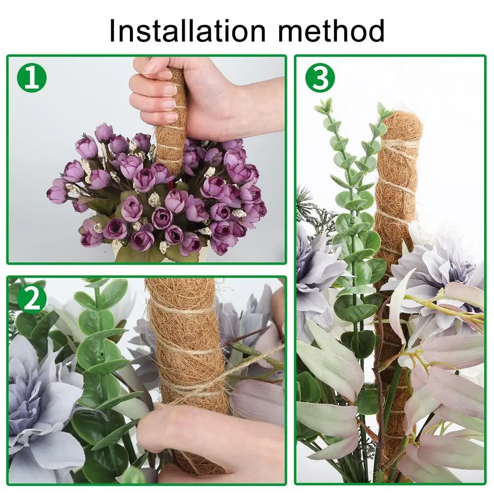 Description Picture 2 of itemMoss Pole Moss Monstera Supporting Poles For Plants Bendable Diy Climbing Rattan Coconut Palm Stick For Courtyard Patio Garden