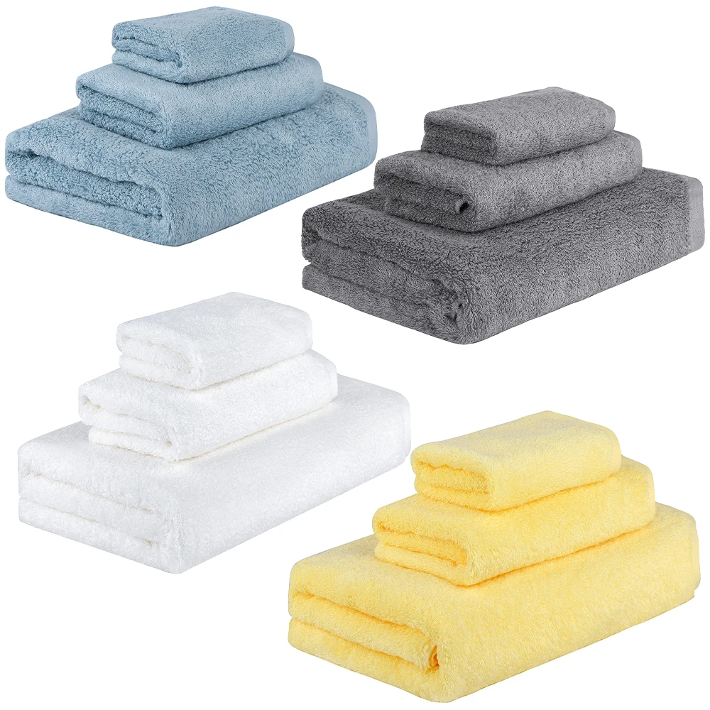 SEMAXE 3 Towel Set for Adults 100%Cotton Highly Absorbent Safe and Super Soft Hotel Bathroom Set Blue bath towels,cotton towel,cotton face towels,microfiber towel set,bamboo towel set