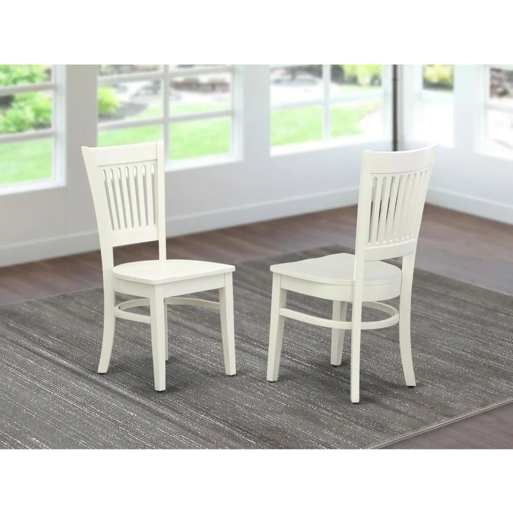 Kitchen Dining Chairs-Slat Back Wood Seat Chairs