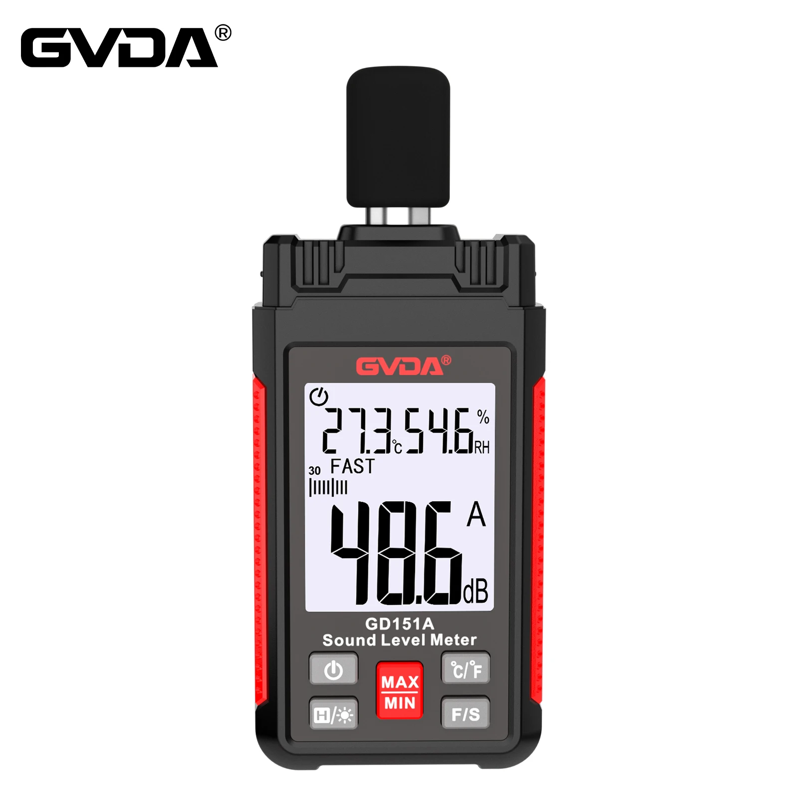 GVDA Digital Min Audio Sound Level Meter DB Measuring Instrument Sonometer Decibelimetro 30-130dB Portable Noise Decibel Monitor