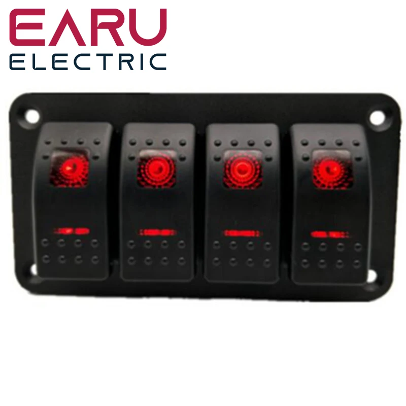 Pannello Interruttori Di Controllo Led Light Boat Car Rocker Switch Per Auto Marine Rv Caravan Car Switch Panel Parti Di Ricambio Per Auto