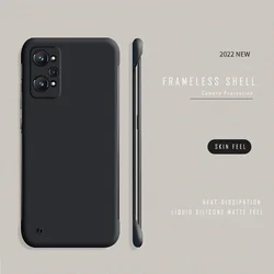 Ultra Thin Slim Hard PC Frameless Matte Phone Case Cover for Realme GT 2 Pro (Black)