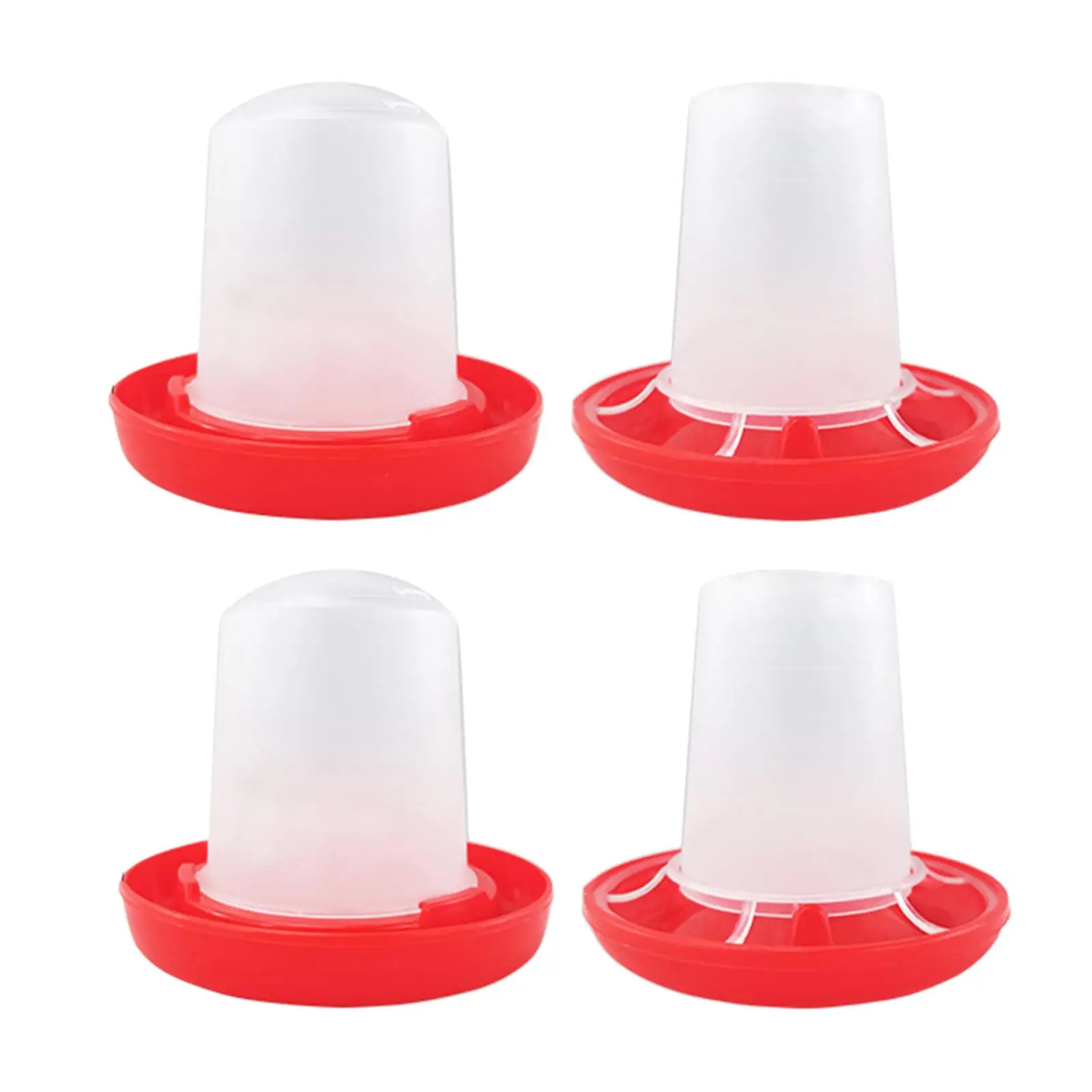 Plastic Chicken Feeder Practical Dispenser Barrel Food Trough Box Bowl Portable Automatic Blanking Bucket for Duck Hen Farm